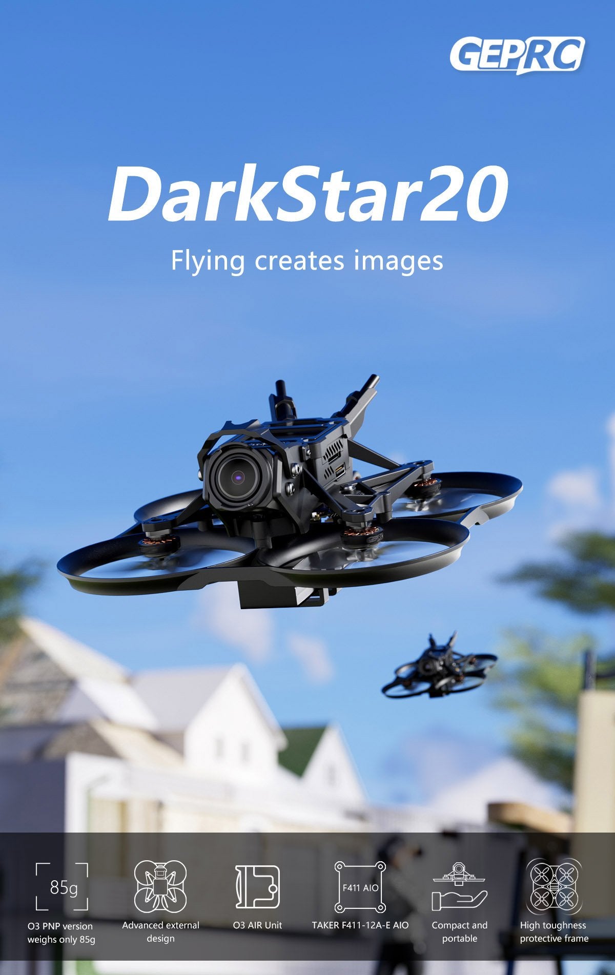 GEPRC DarkStar20 HD Wasp Cinewhoop Quadcopter