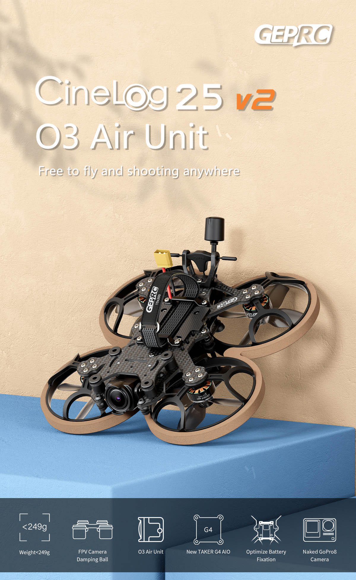GEPRC Cinelog25 V2 Analog Quadcopter
