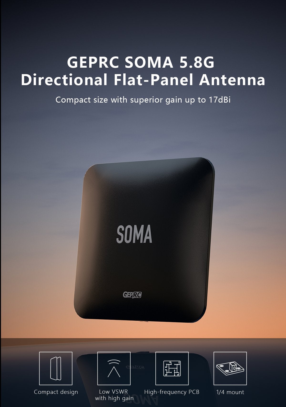 GEPRC SOMA 5.8G Directional Flat-Panel Antenna