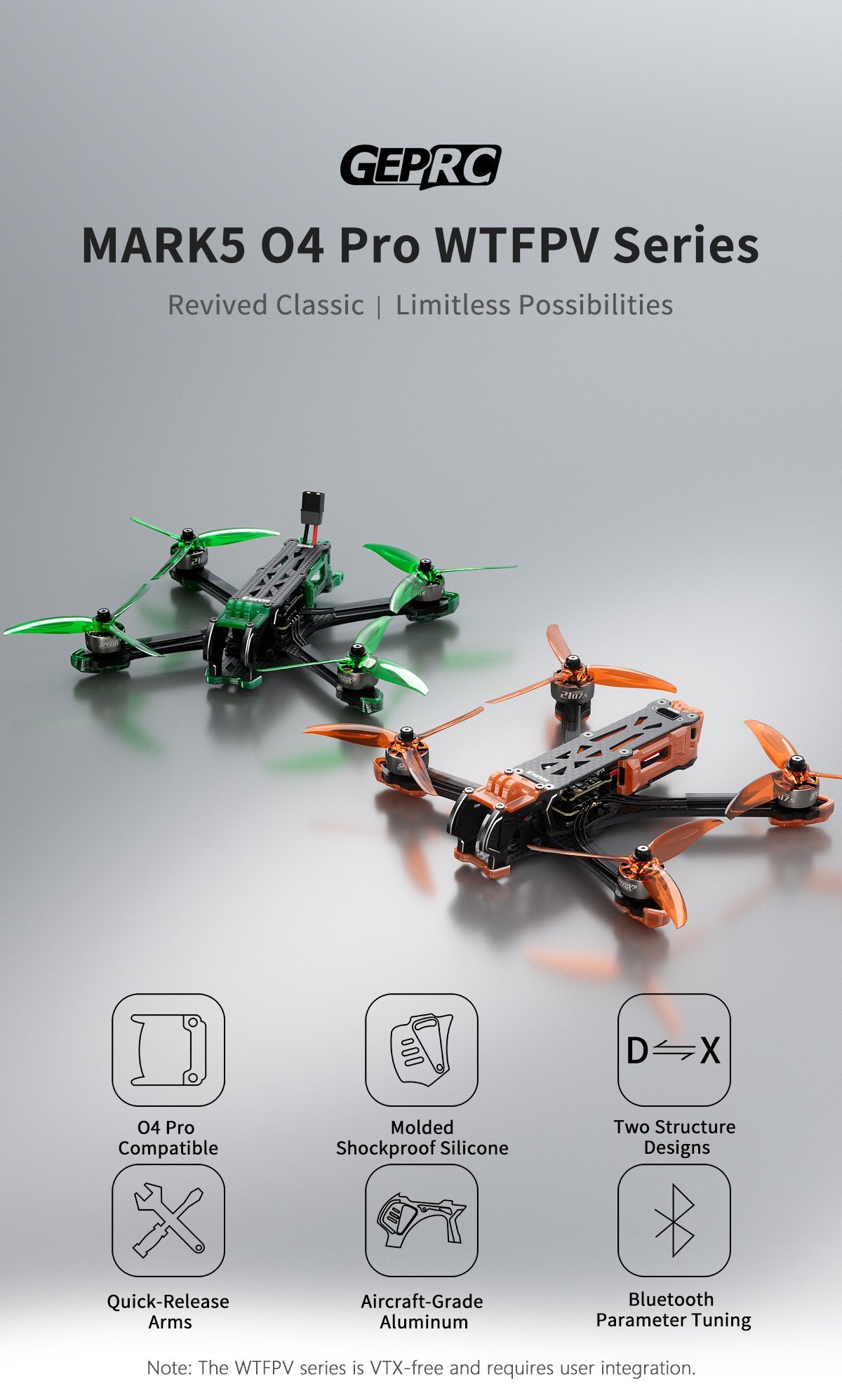 GEPRC MARK5 O4 Pro Wide X WTFPV Drone
