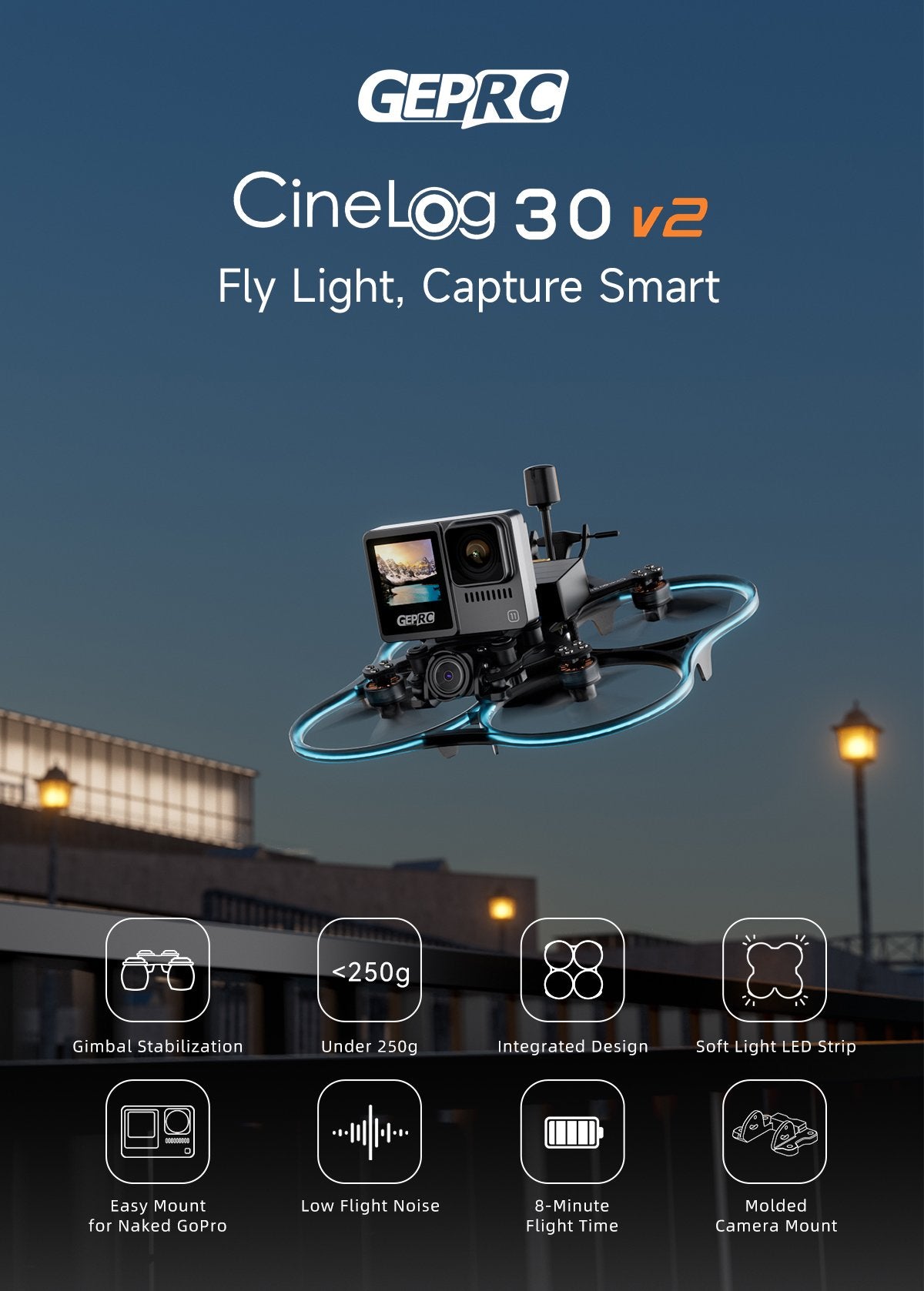 GEPRC Cinelog30 V2 Analog Quadcopter