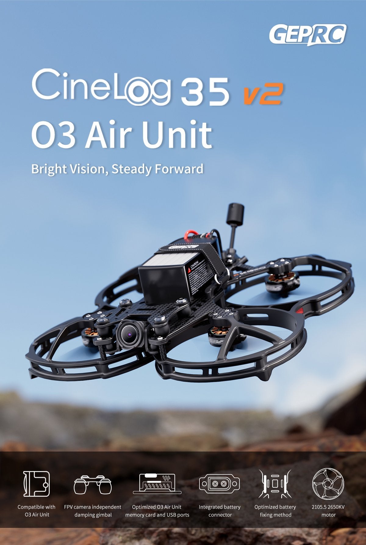 GEPRC CineLog35 V2 Analog FPV Drone