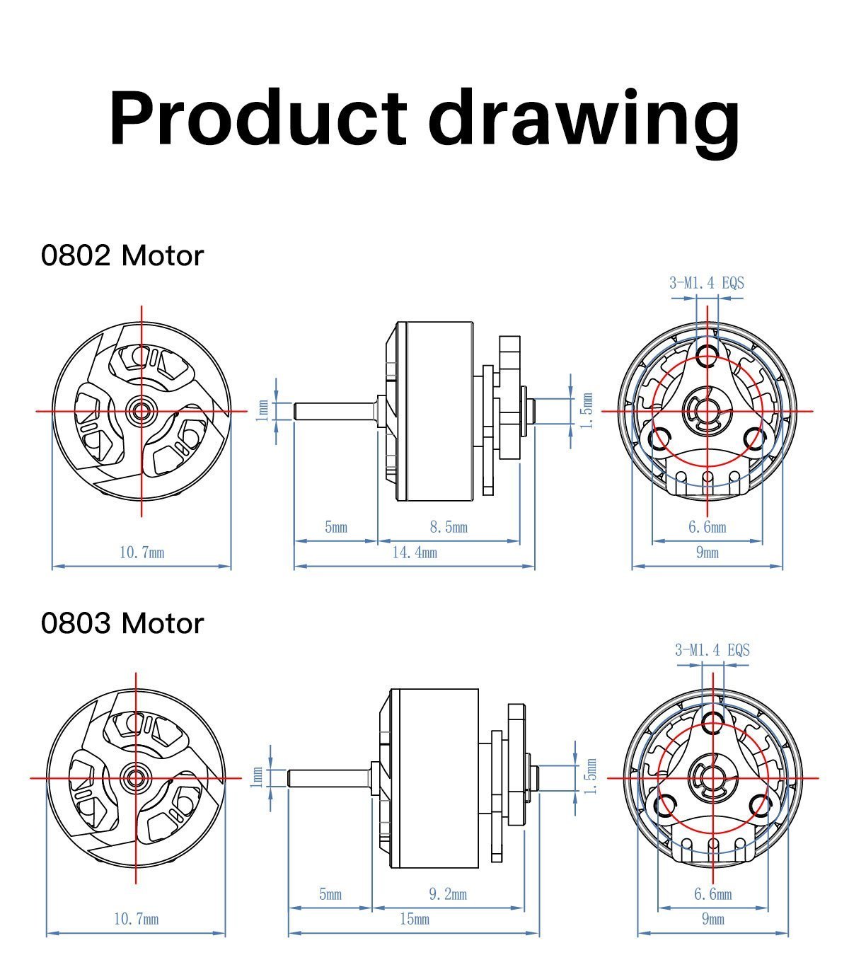 GEPRC SPEEDX2 0802 Brushless Motor 17000KV/22000KV