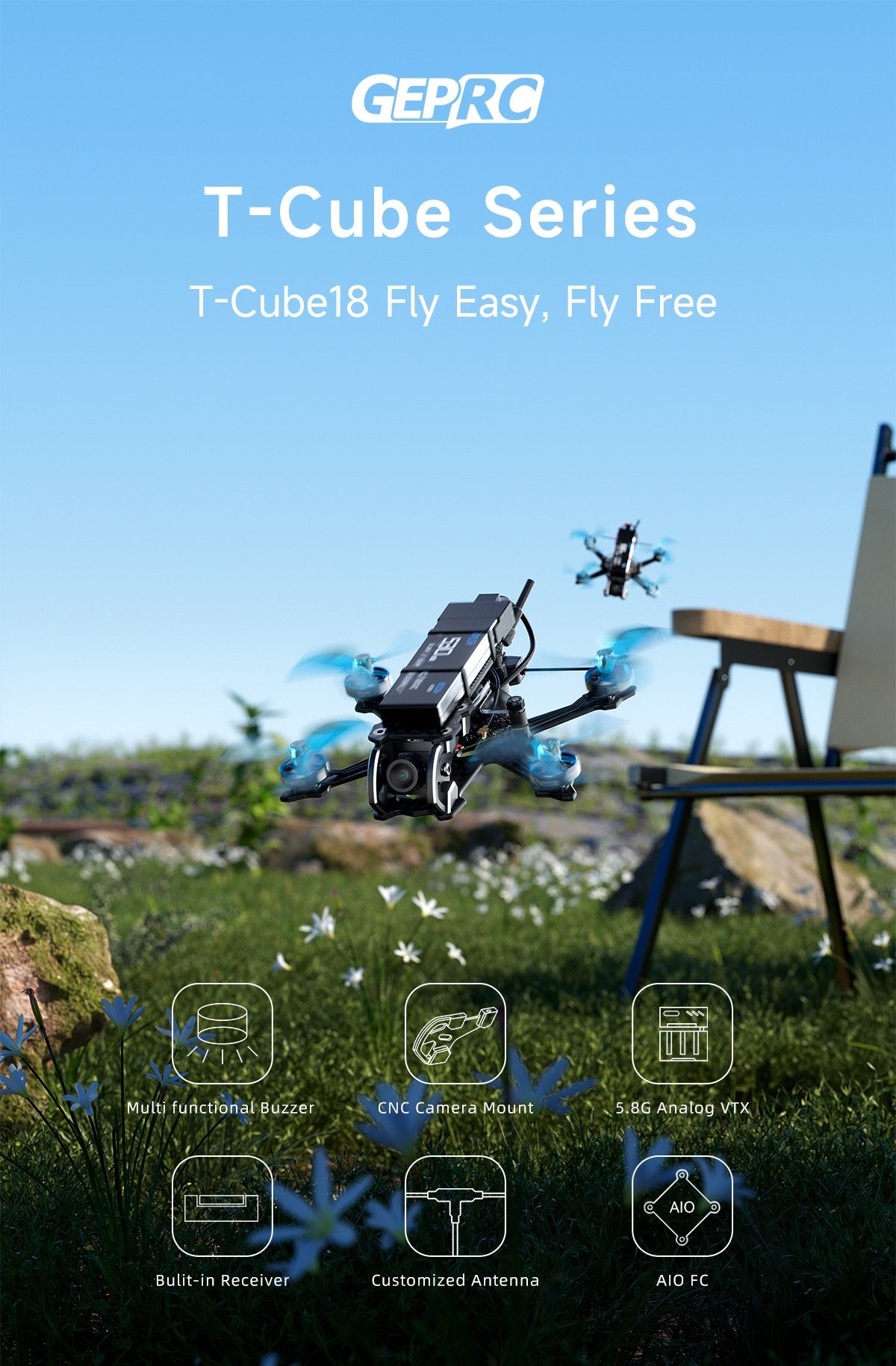 GEPRC T-Cube18 2S HD Quadcopter