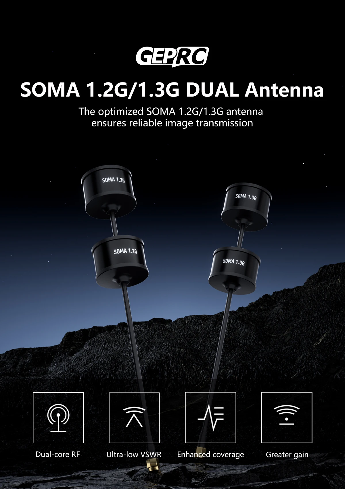 GEPRC SOMA 1.2G/1.3G DUAL-Antenne