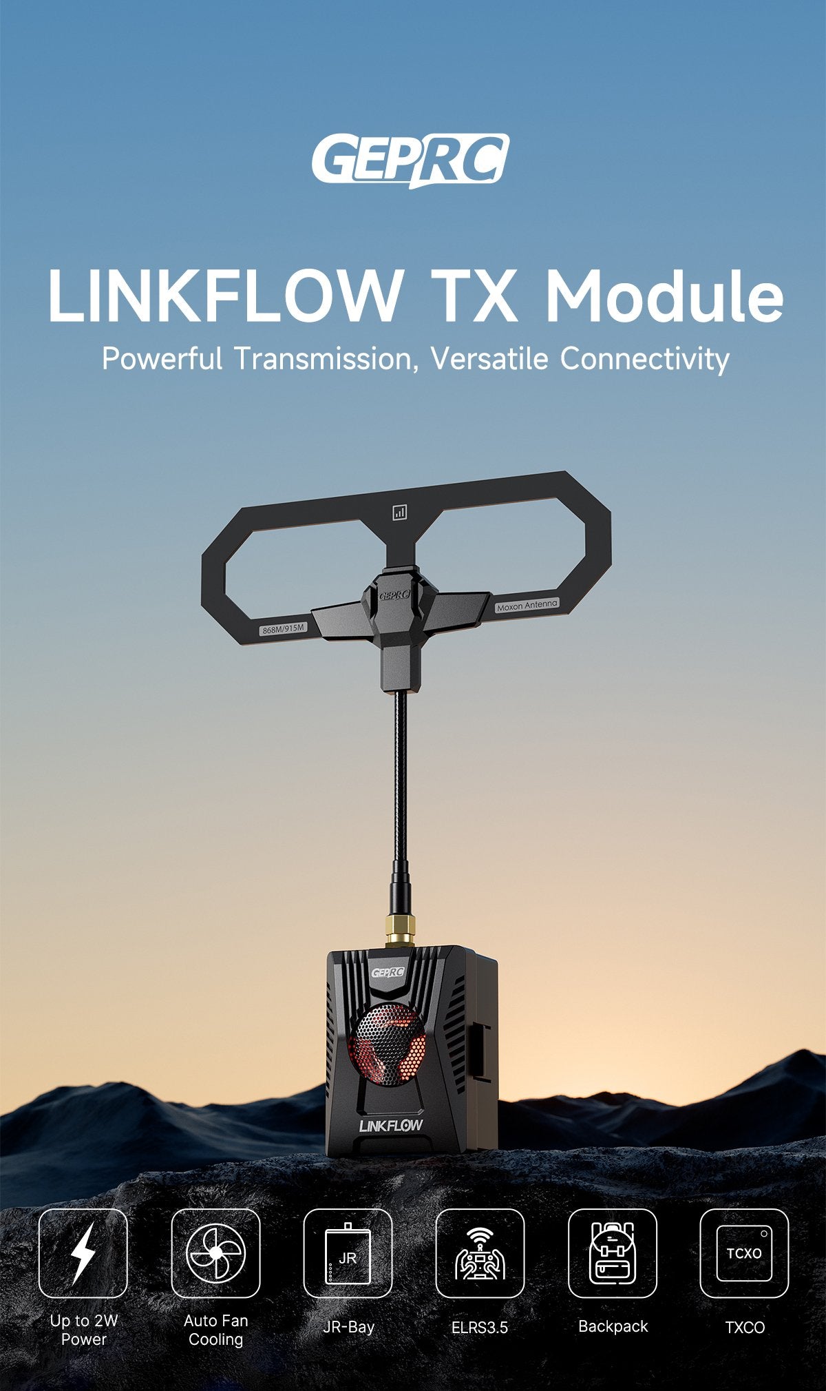 GEPRC LINKFLOW 915M 2W ELRS TX Module