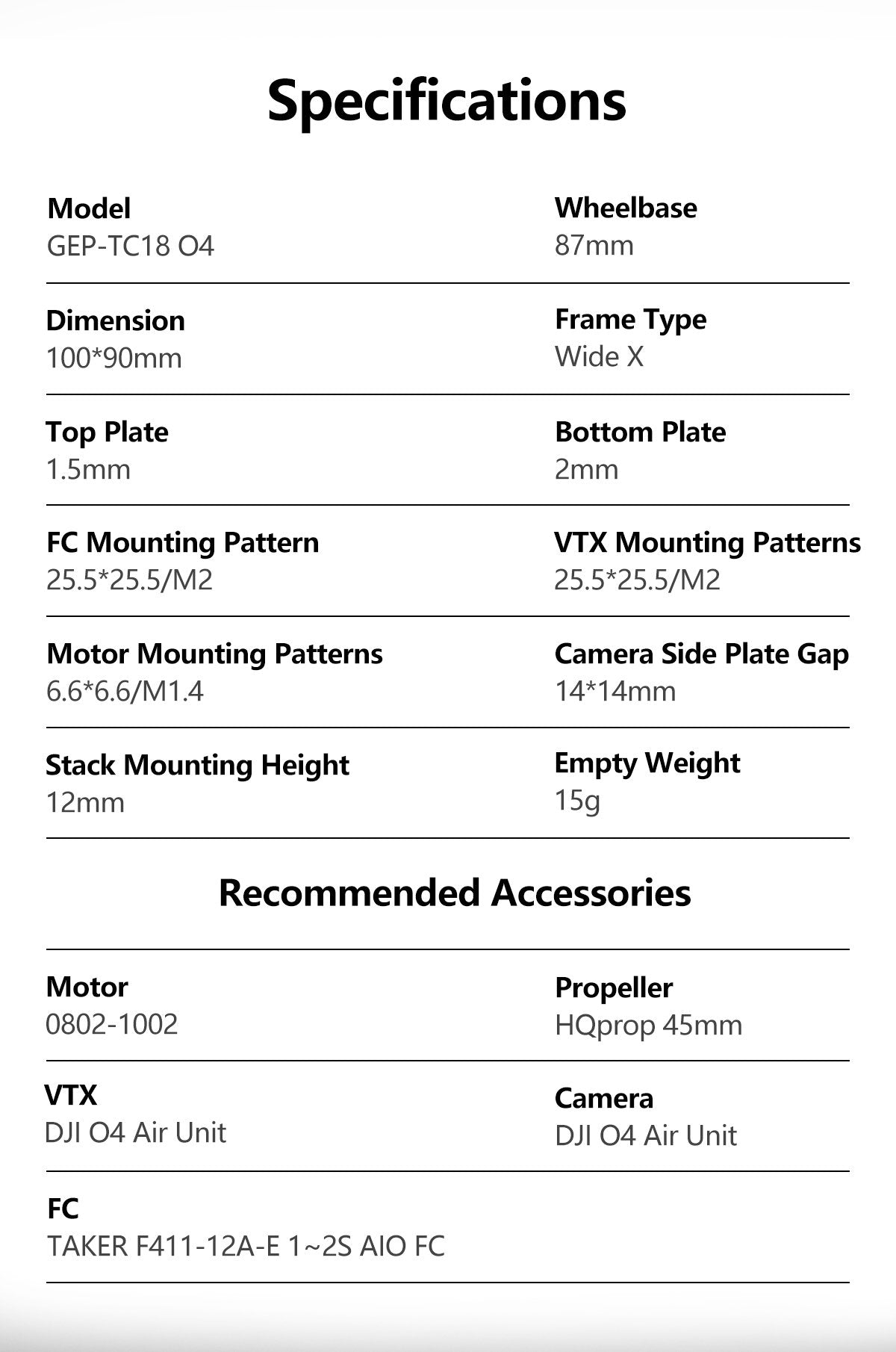 GEP-TC18 O4 HD Frame