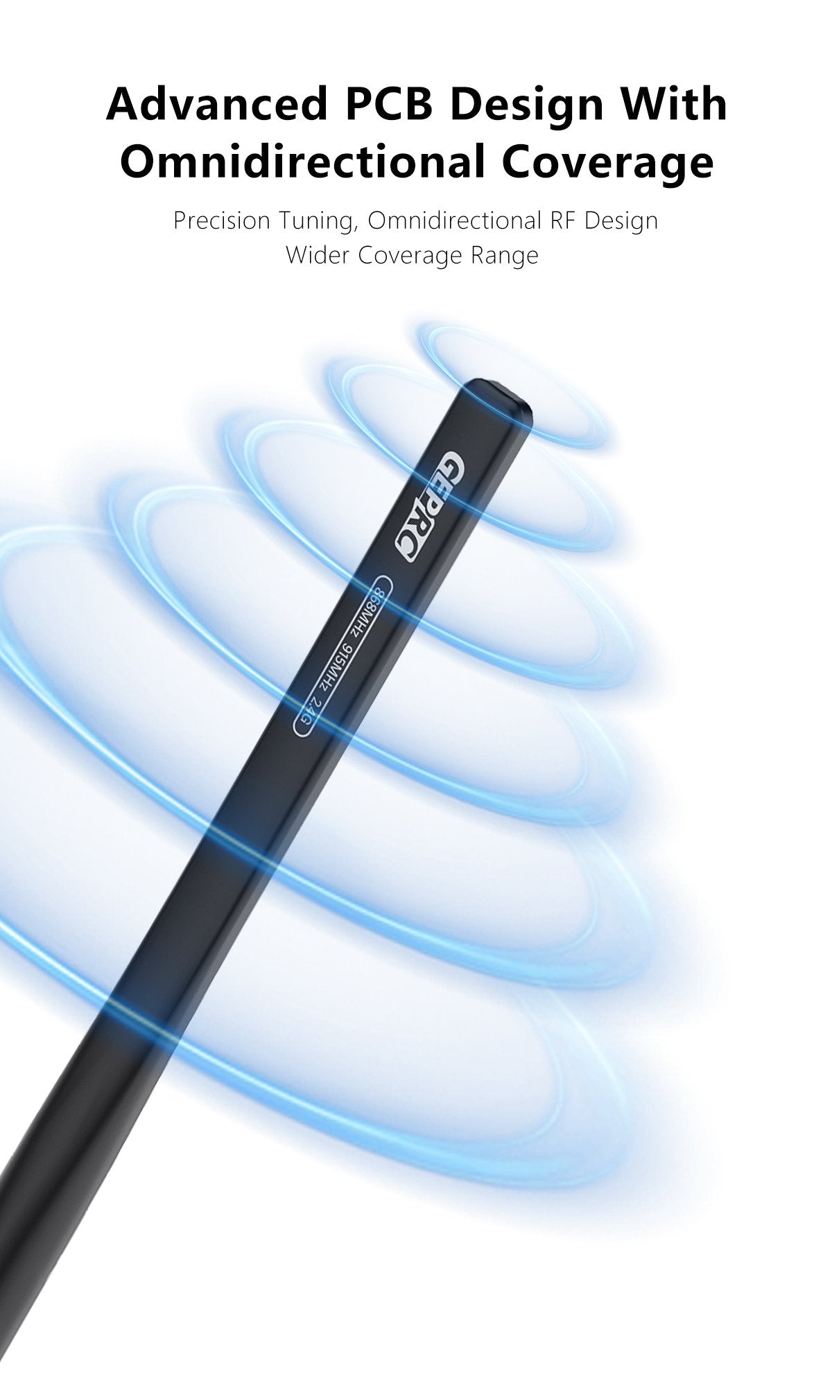 GEPRC 868MHz/915MHz 2.4G Tri-Band Stick Antenna