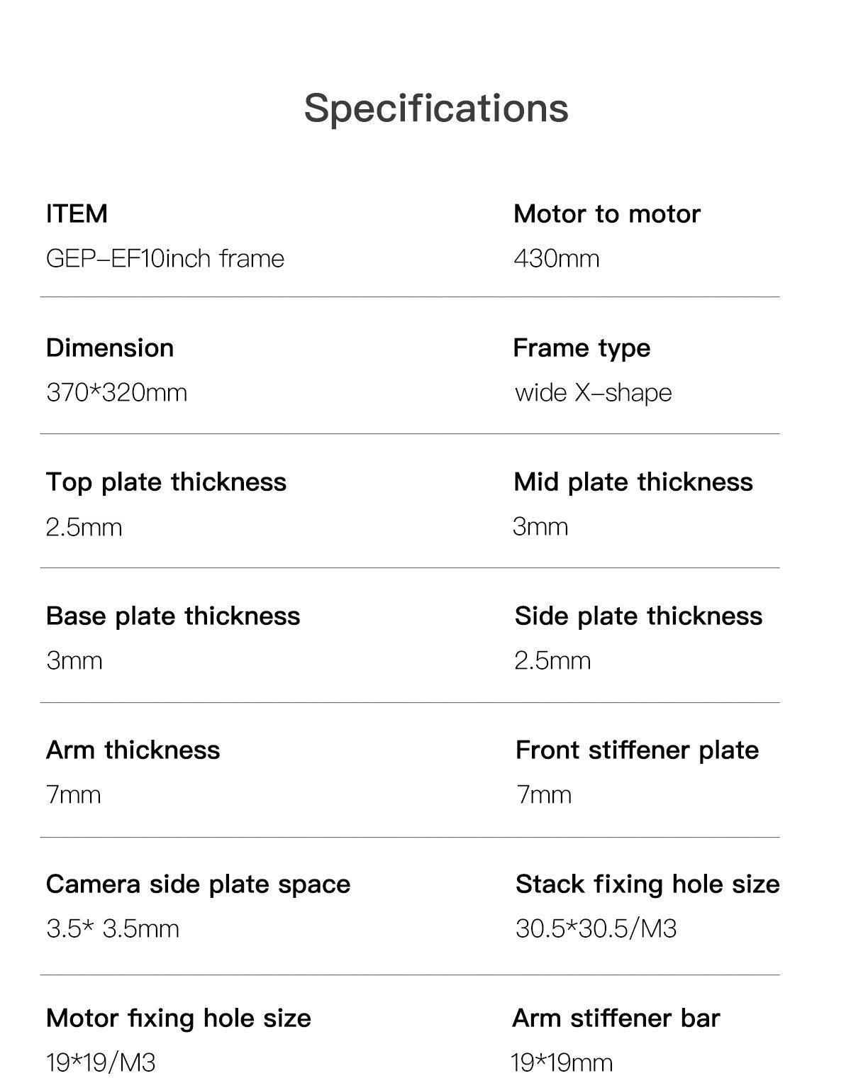 GEP-EF10 Frame