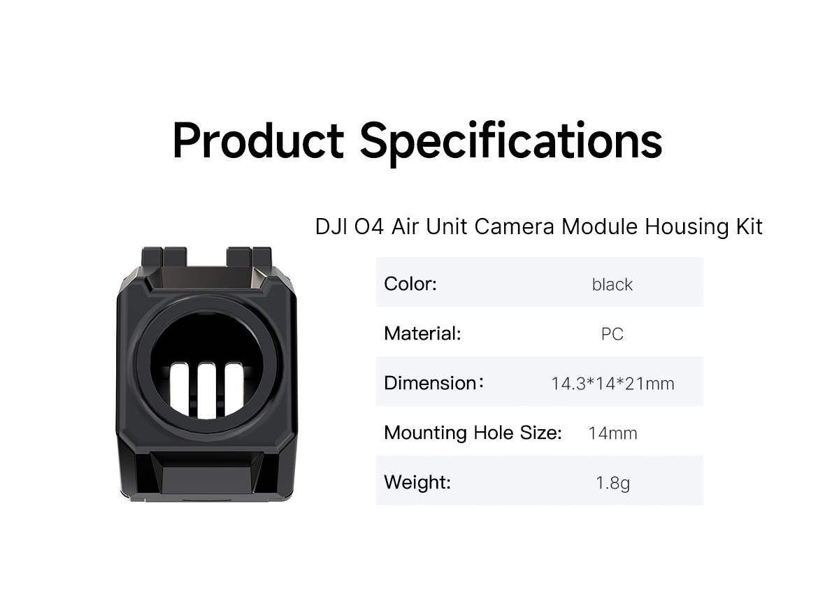 DJI O4 Air Unit Camera Module Housing Kit