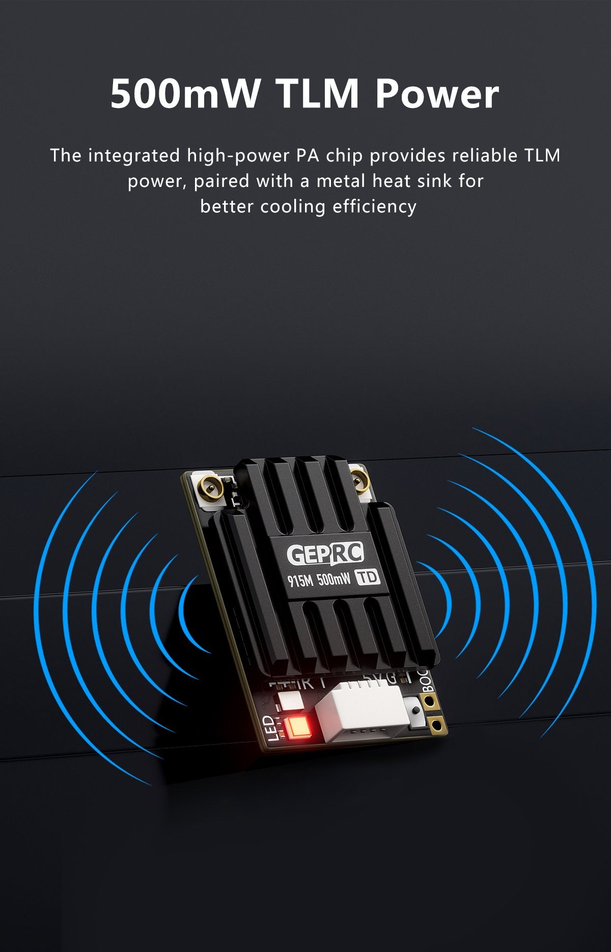 GEPRC ELRS DUAL 915M PA500 Diversity Receiver