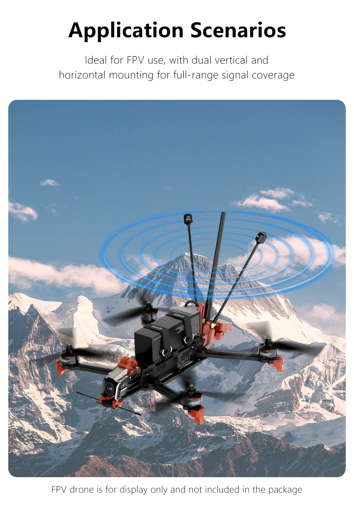 GEPRC 868MHz/915MHz 2.4G Tri-Band Stick Antenna