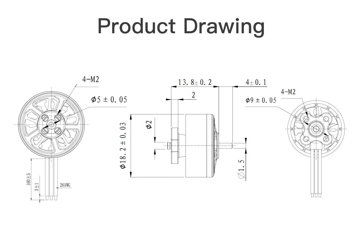 GEPRC SPEEDX2 1404 3000KV/3850KV/4600KV Motor