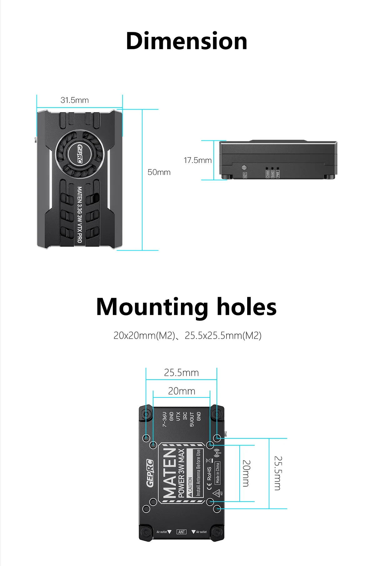 GEPRC MATEN 3.3G 3W VTX PRO