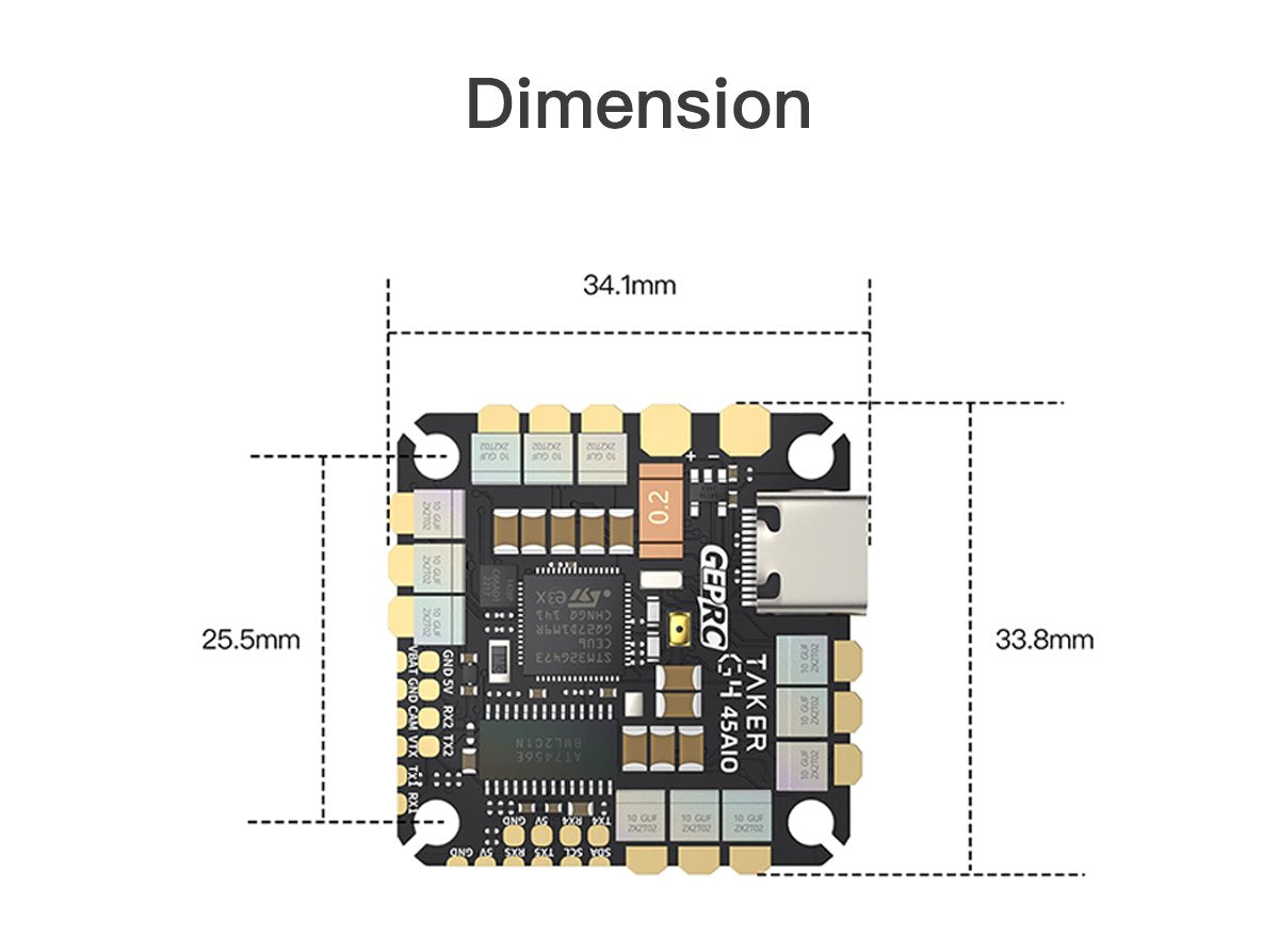 GEPRC TAKER G4 45A 8Bit AIO