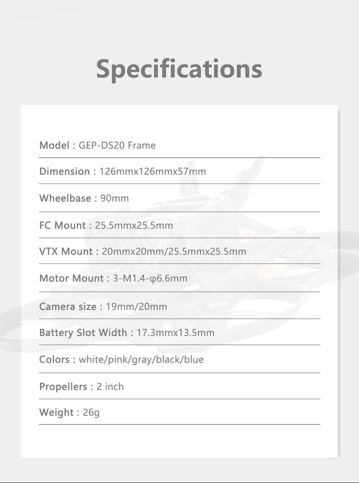 GEP-DS20 Frame