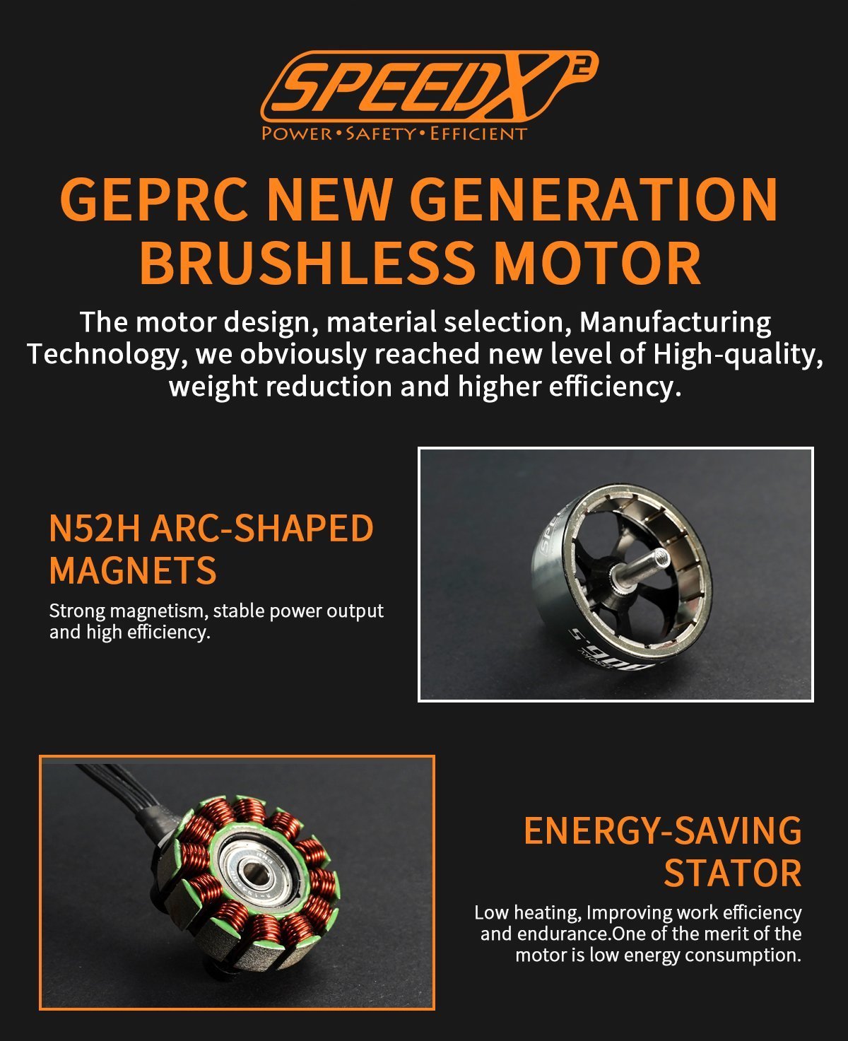 GEPRC SPEEDX2 2806.5 1350KV/1760KV Motor