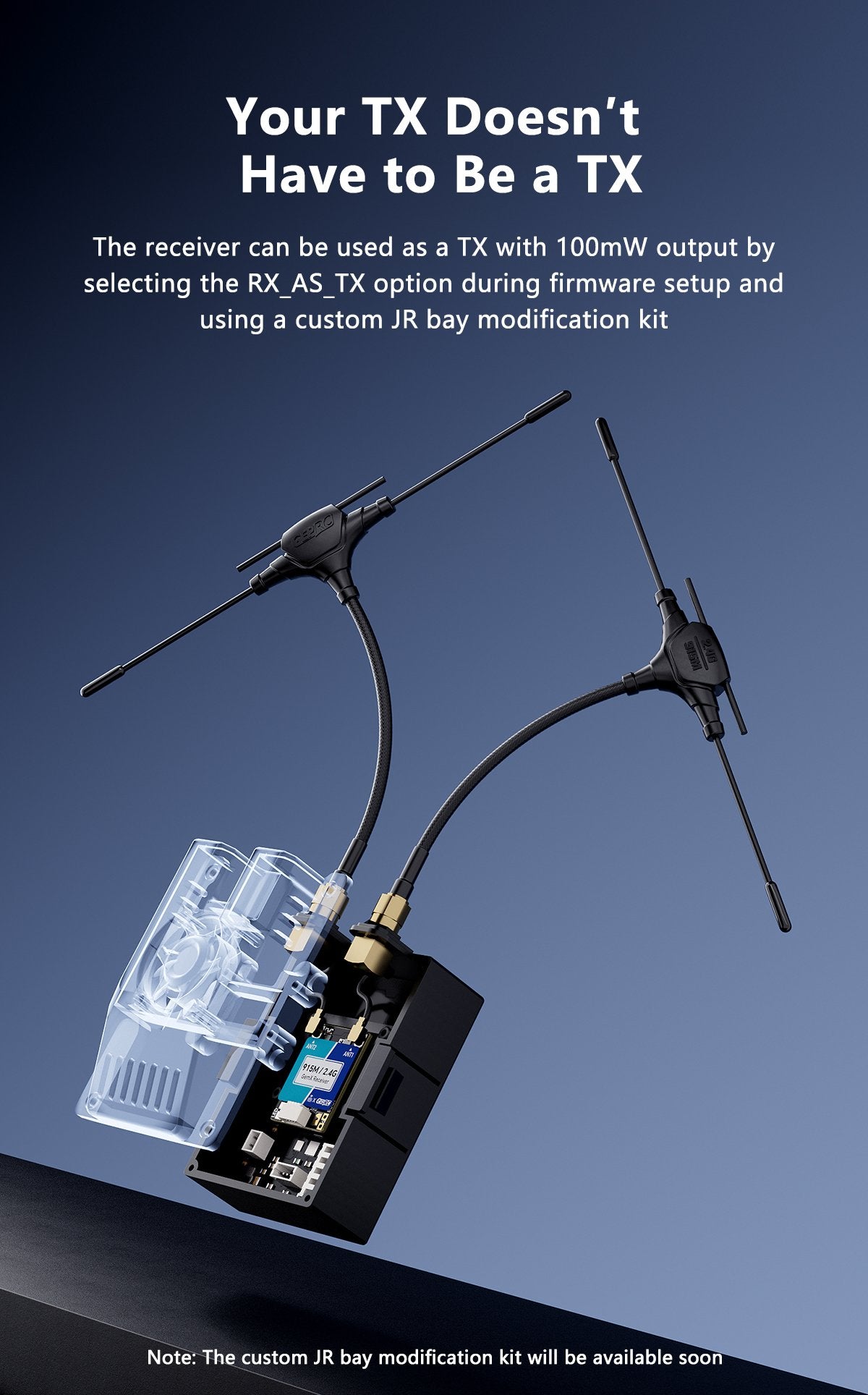 GEPRC ELRS 915M/2.4G Gemini Xrossband Receiver