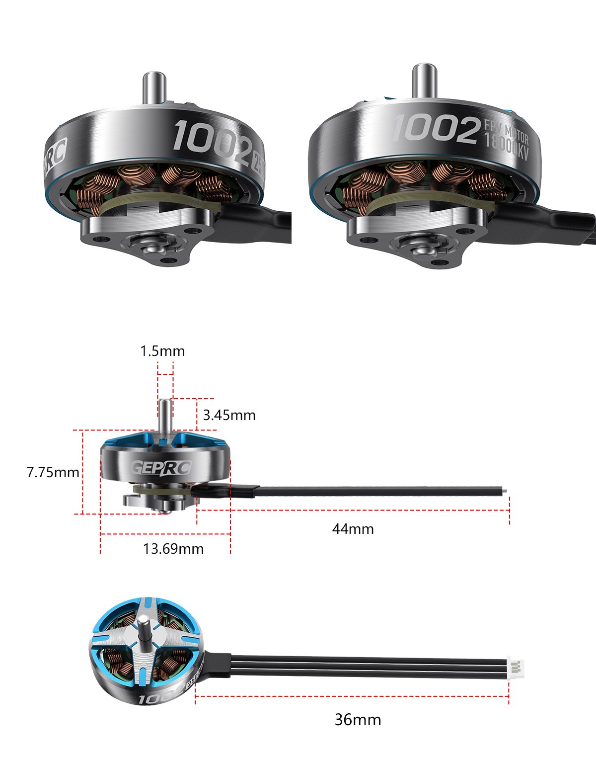 GEPRC SPEEDX2 1002 25000KV/18000KV Motor