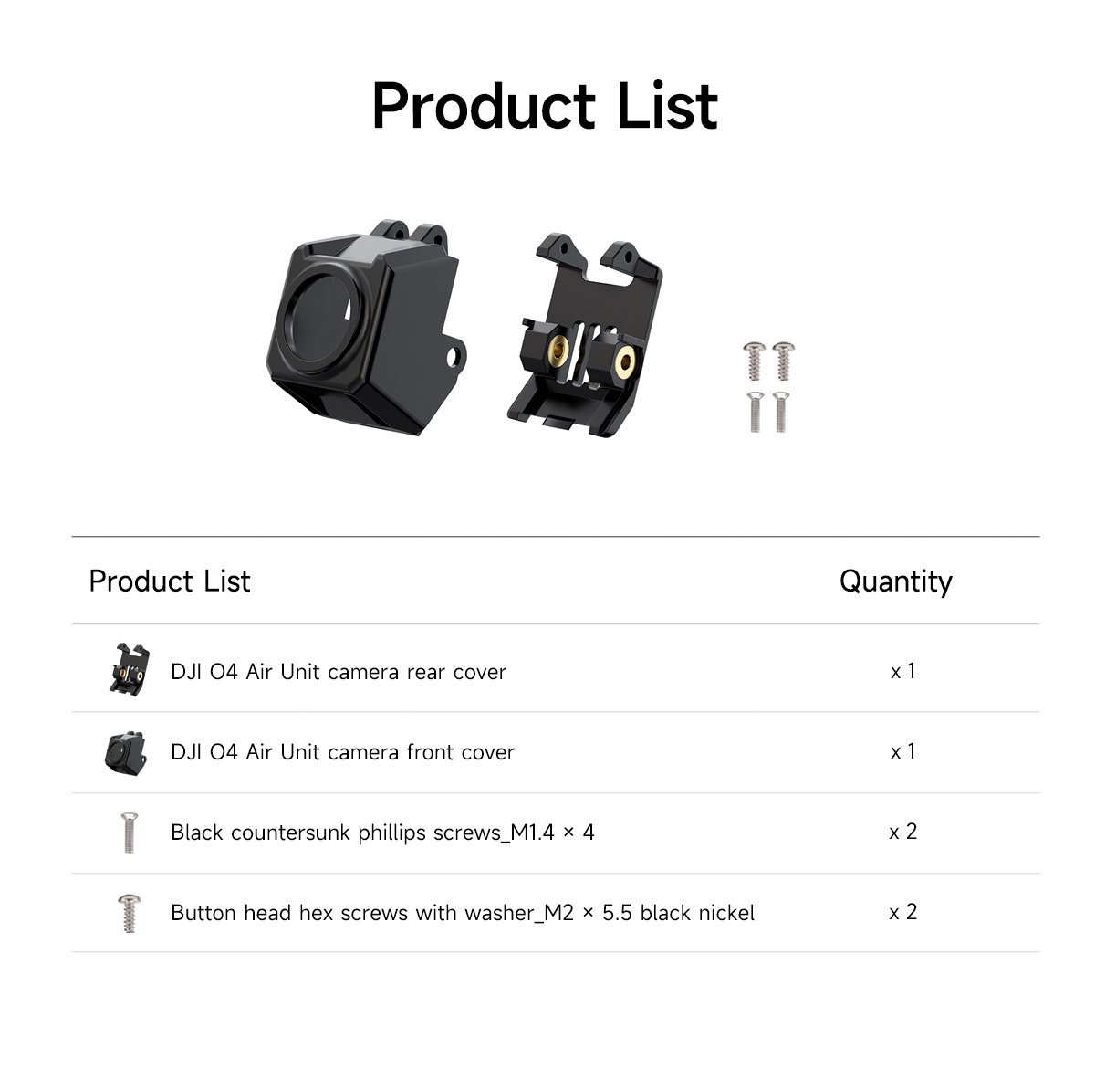 DJI O4 Air Unit Camera Module Housing Kit