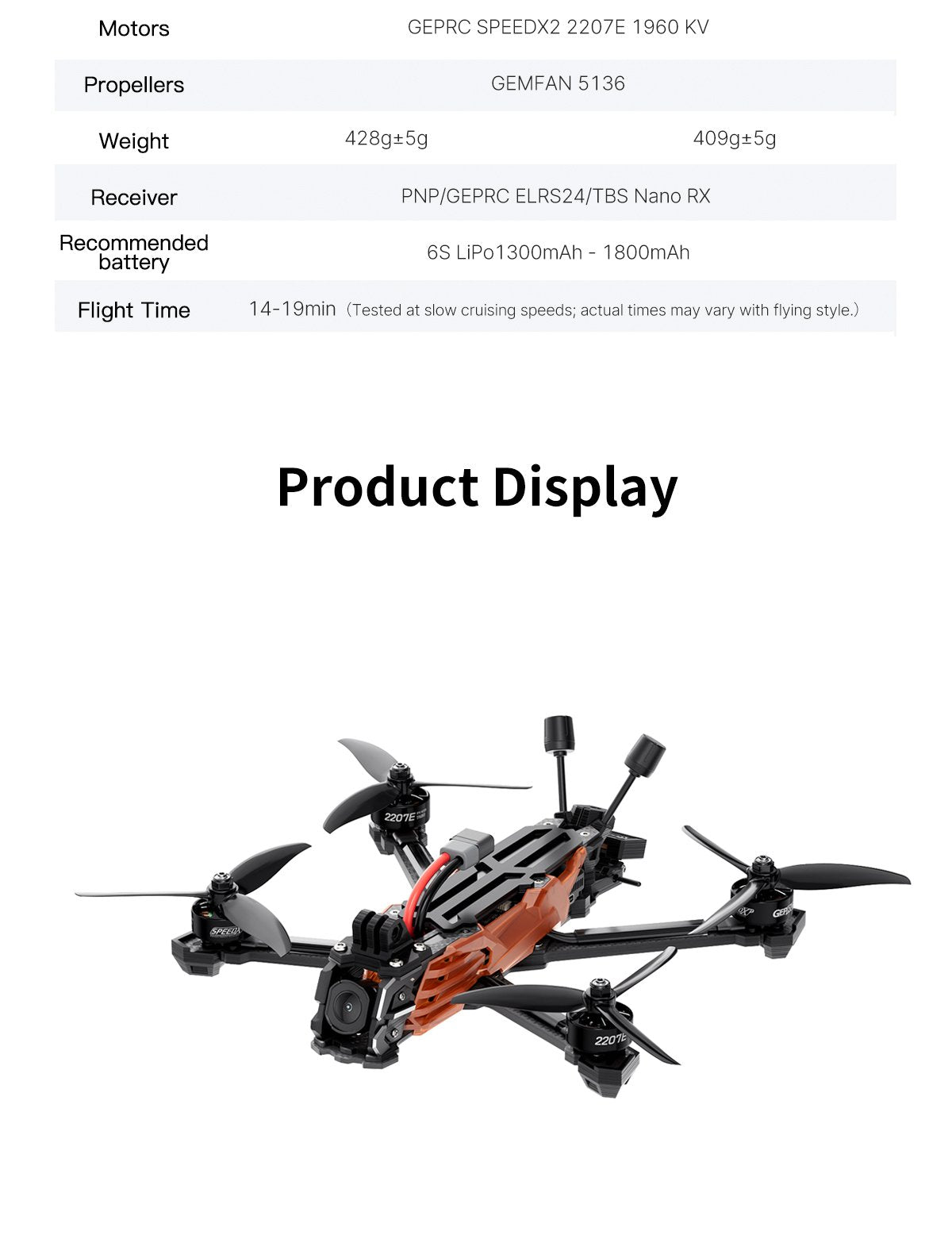GEPRC Vapor-D5 HD O4 Pro FPV Drone