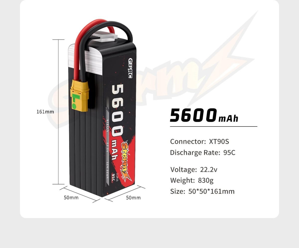 GEPRC Storm 6S 5600mAh 95C Lipo-Akku