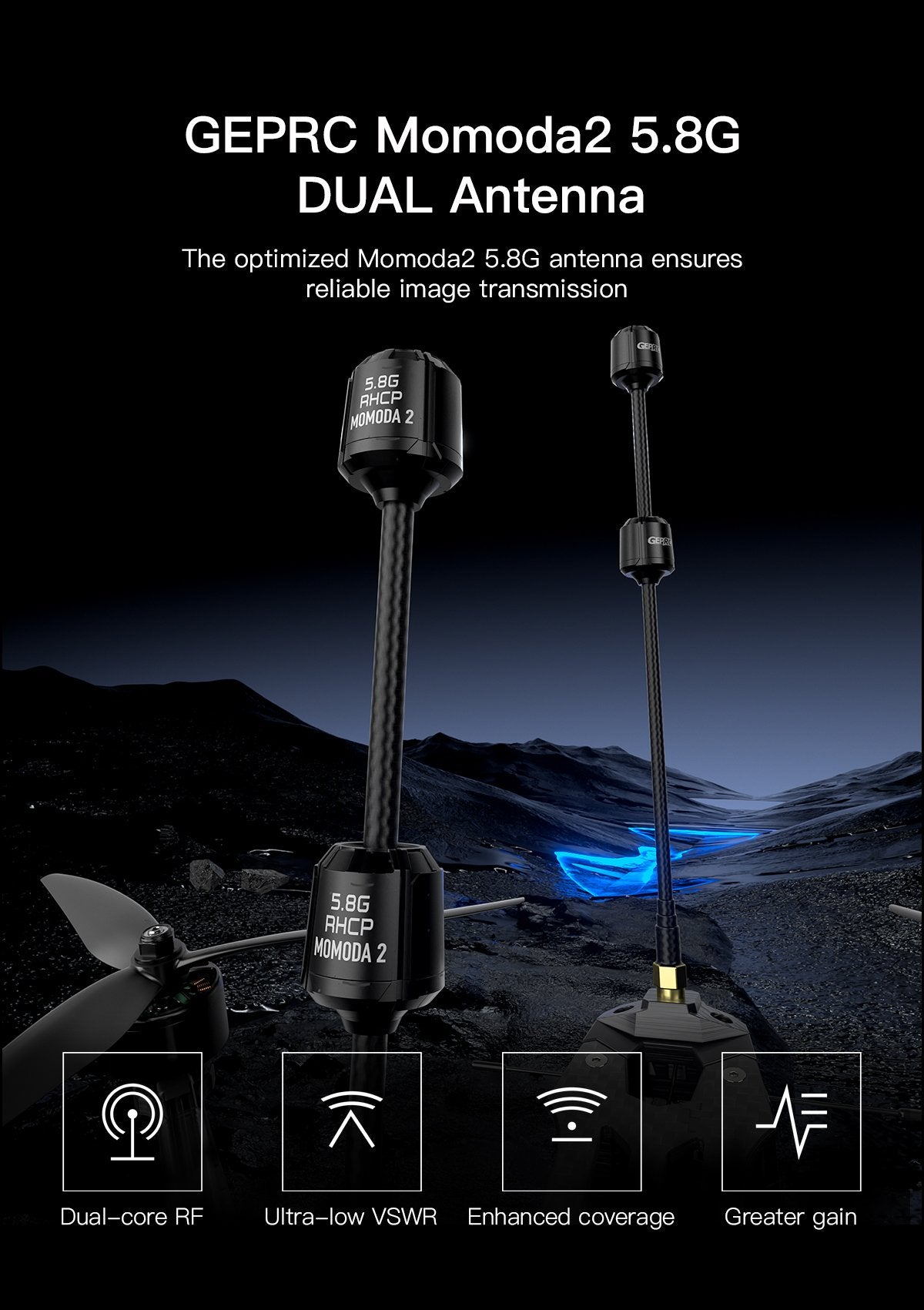 GEPRC Momoda2 5.8G DUAL Antenna