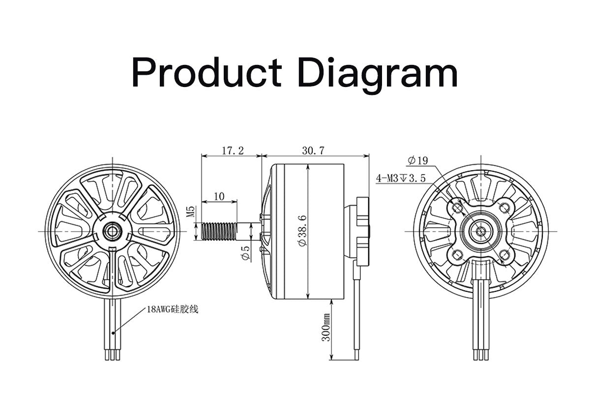 GEPRC EM3215 900KV/750KV Motor