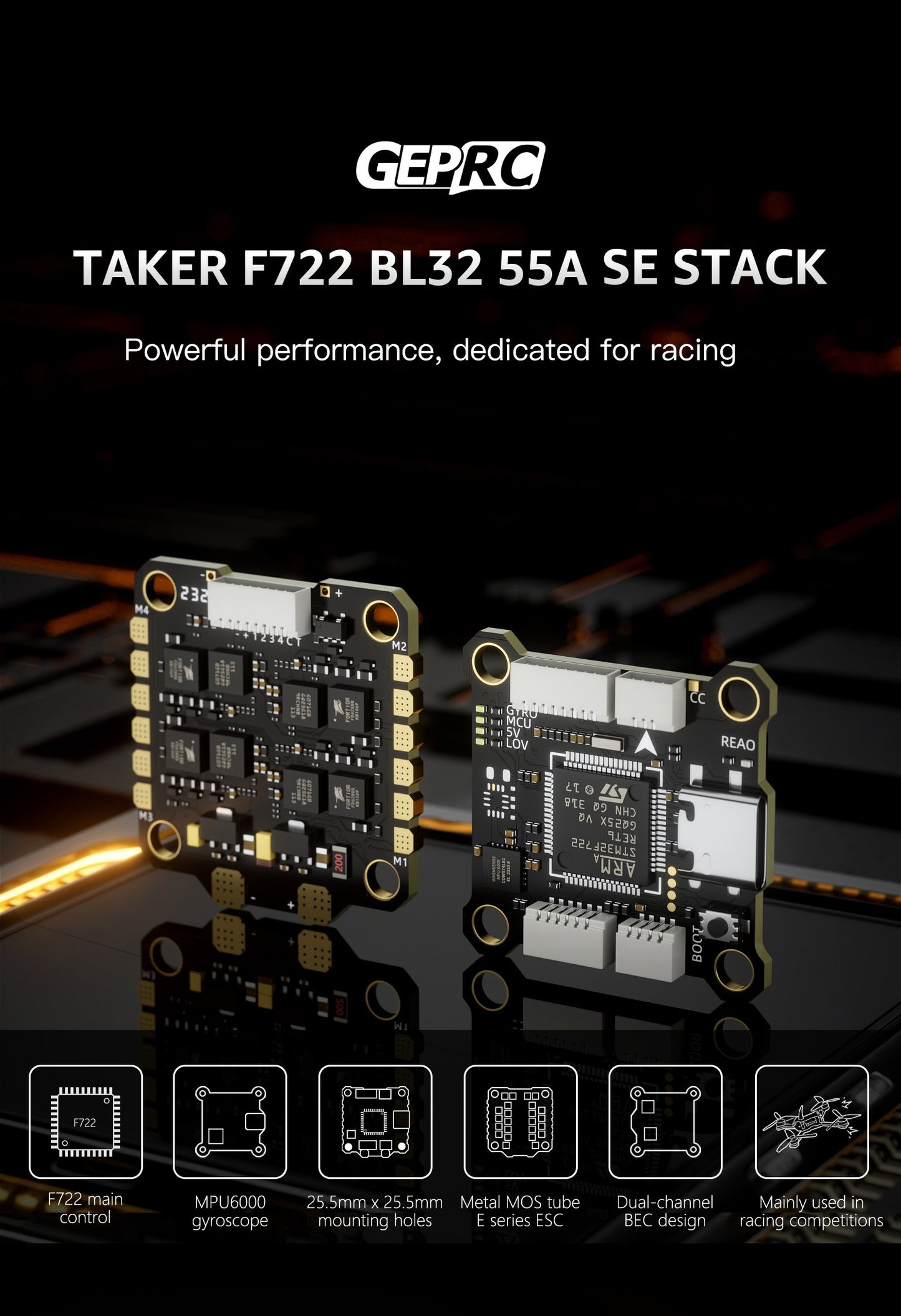 GEPRC TAKER F722 BL32 E55A SE STACK