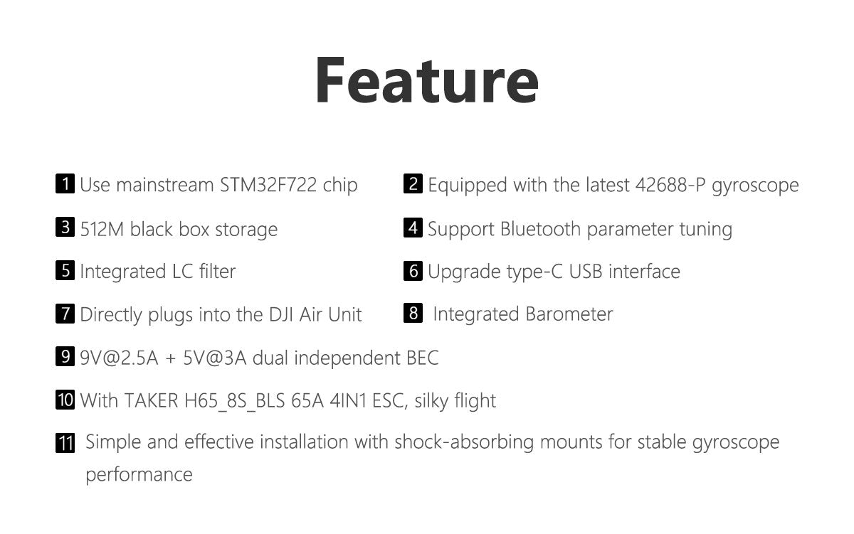 TAKER F722 BT 8Bit 65A STACK