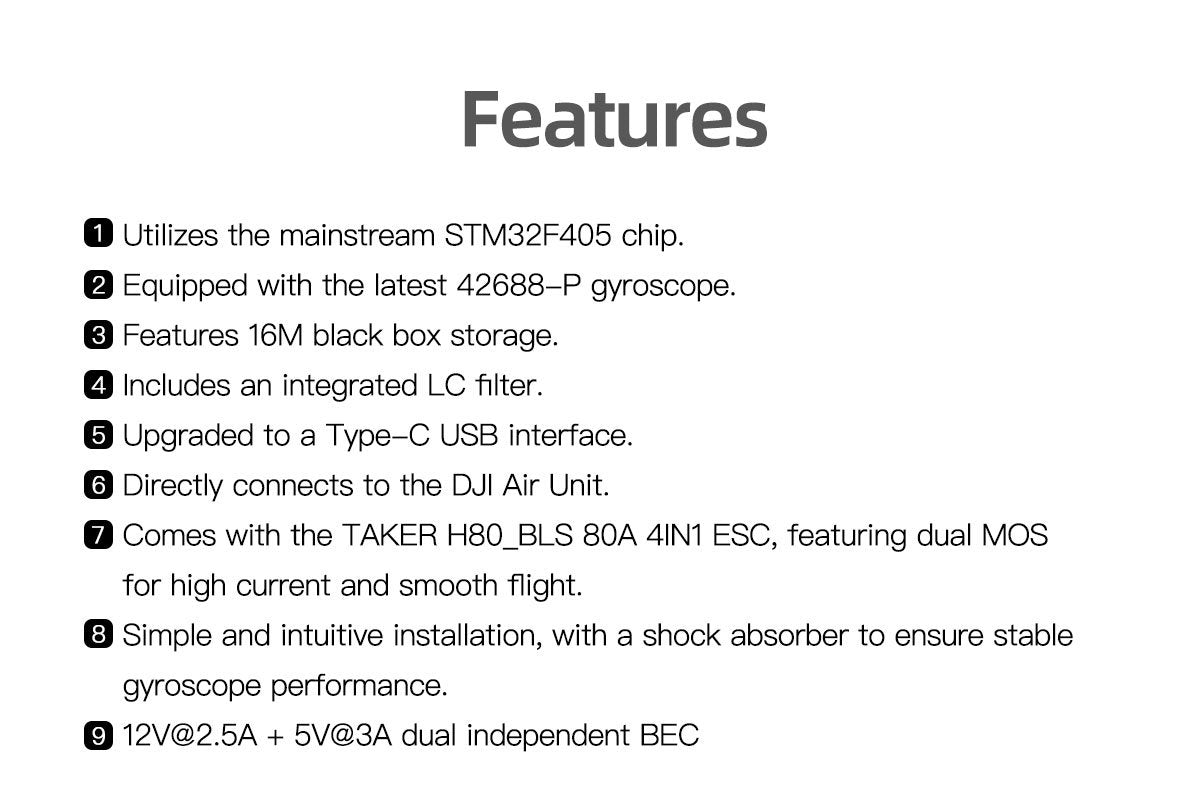 GEPRC TAKER F405 BLS 80A V2 STACK