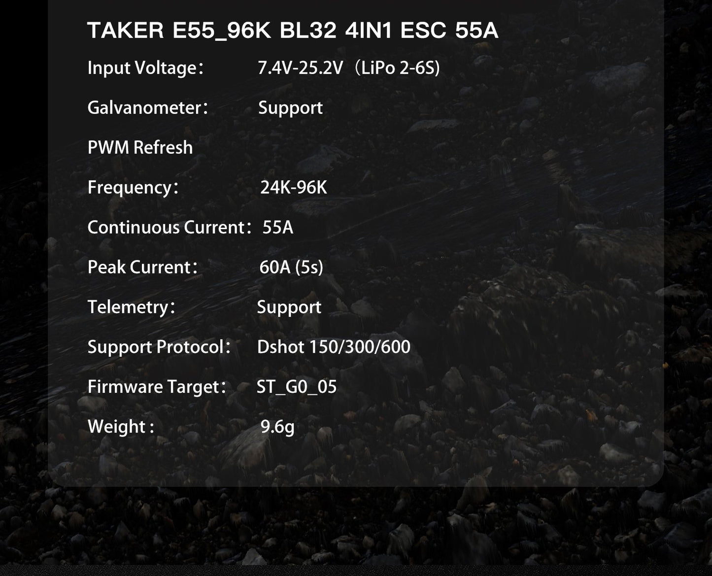 GEPRC TAKER F722 BL32 E55A SE STACK